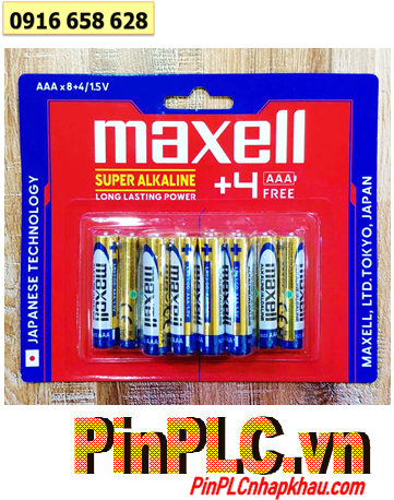 Maxell LR03(GD), Pin AA 1.5v Super Alkaline Maxell LR03(GD) chính hãng (Loại vỉ 12viên)